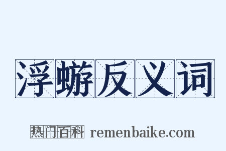 浮蝣反义词是什么意思的图片